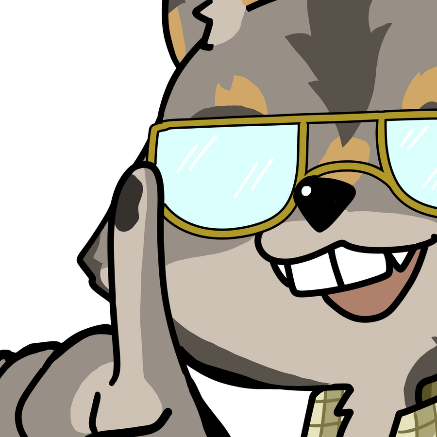 Nerd wolf character Nerd wolf character