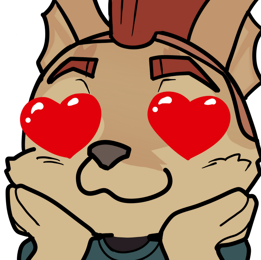 Loving canine character Loving canine character