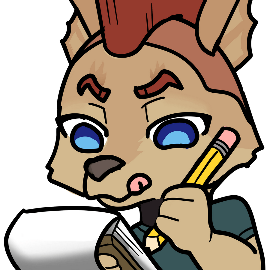 Note taking character Note taking character